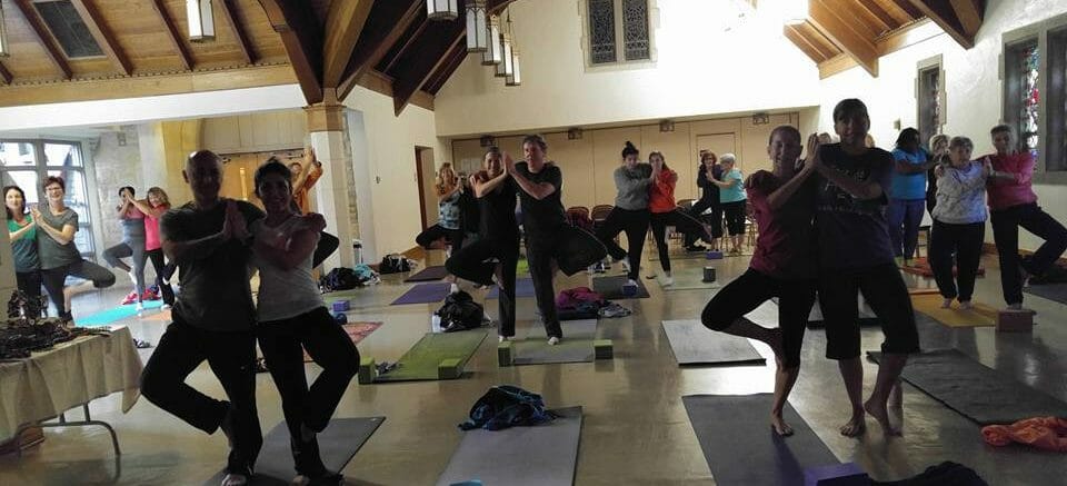 Yoga fundraising event